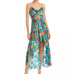 Floral Spaghetti Strap Dress Alice + Olivia Christina Floral High Low Dress